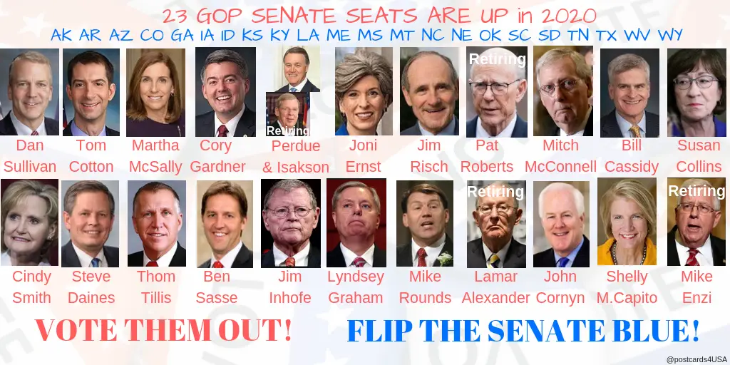23 GOP Senate Seats Democrats Can Flip in 2020