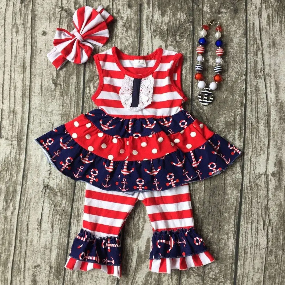Aliexpress.com : Buy baby girls summer capri clothing children July 4th ...