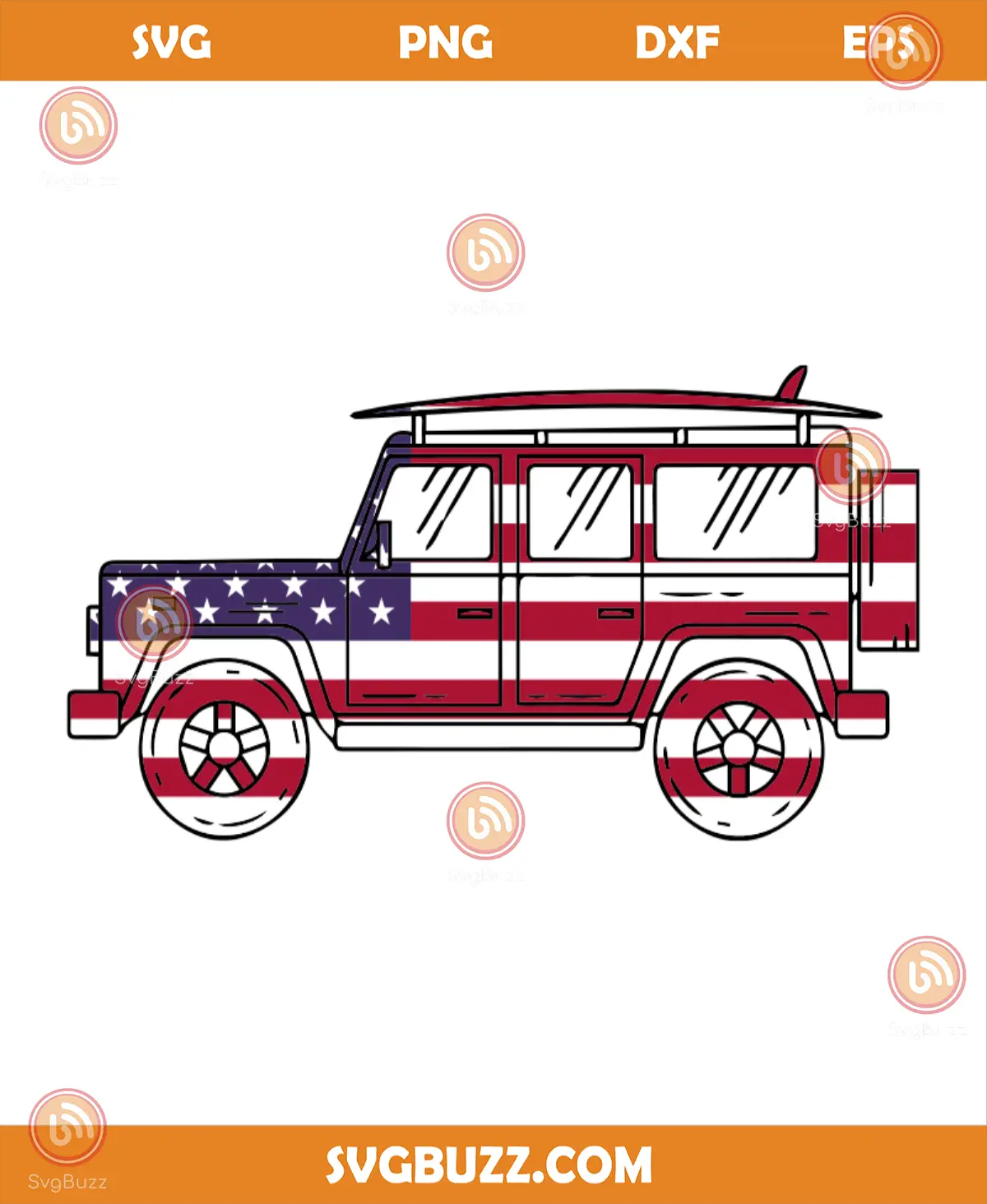 America jeep car svg, independence day svg, 4th of july svg, jeep svg ...