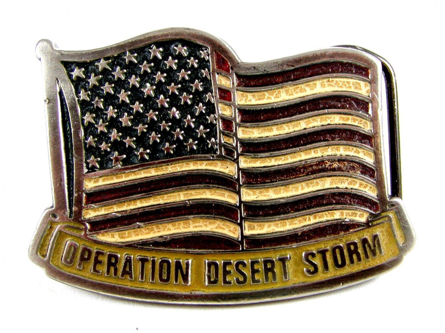 American Flag Operation Desert Storm Belt Buckle 5714 Made ...