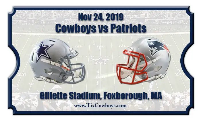 Dallas Cowboys vs New England Patriots Football Tickets