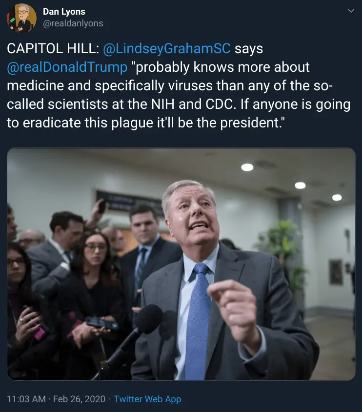 Did US Sen. Graham Say Trump Knows More Than CDC About Medicine?