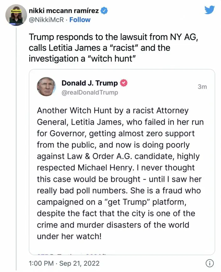 Donald Trump Calls New York AG Racist for Launching $250M Lawsuit ...