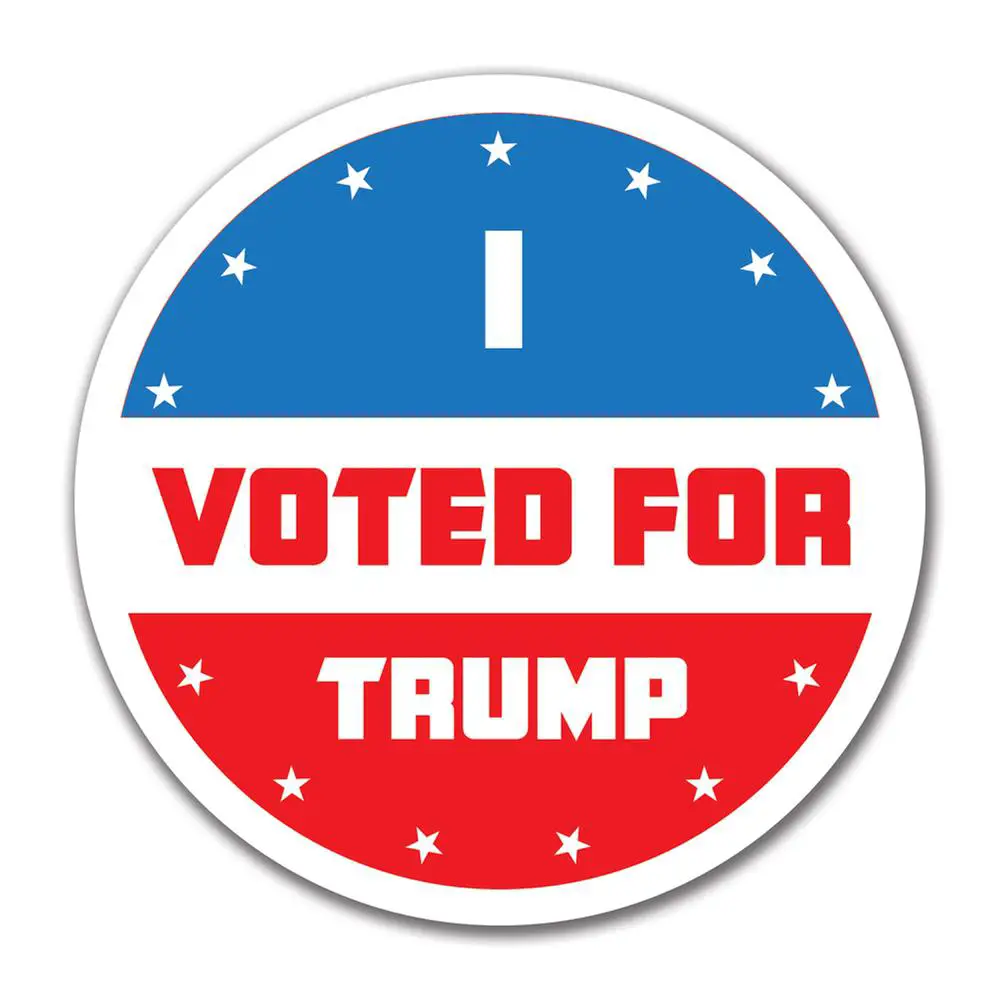 Election 2016 I Voted For Donald Trump 4x4 Round Sticker