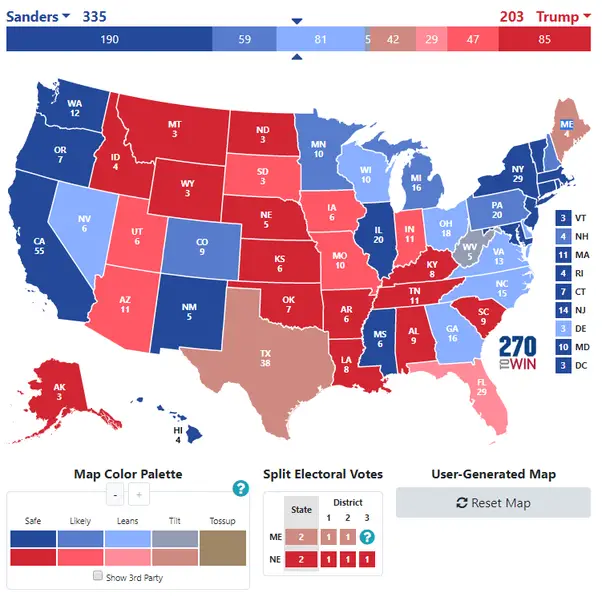 How would a Bernie Sanders vs Donald Trump election look like in 2020 ...