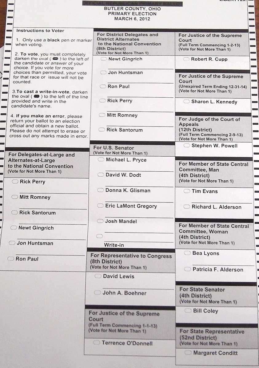 My early voting Super Tuesday primary ballot has arrived ...