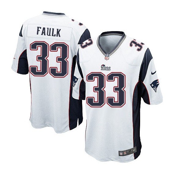 New England Patriots Kevin Faulk Official Nike White Game ...