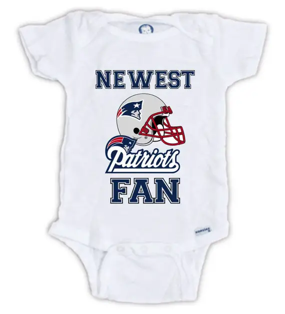 New England Patriots Newest FAN Baby Onesie Baby by JujuApparel