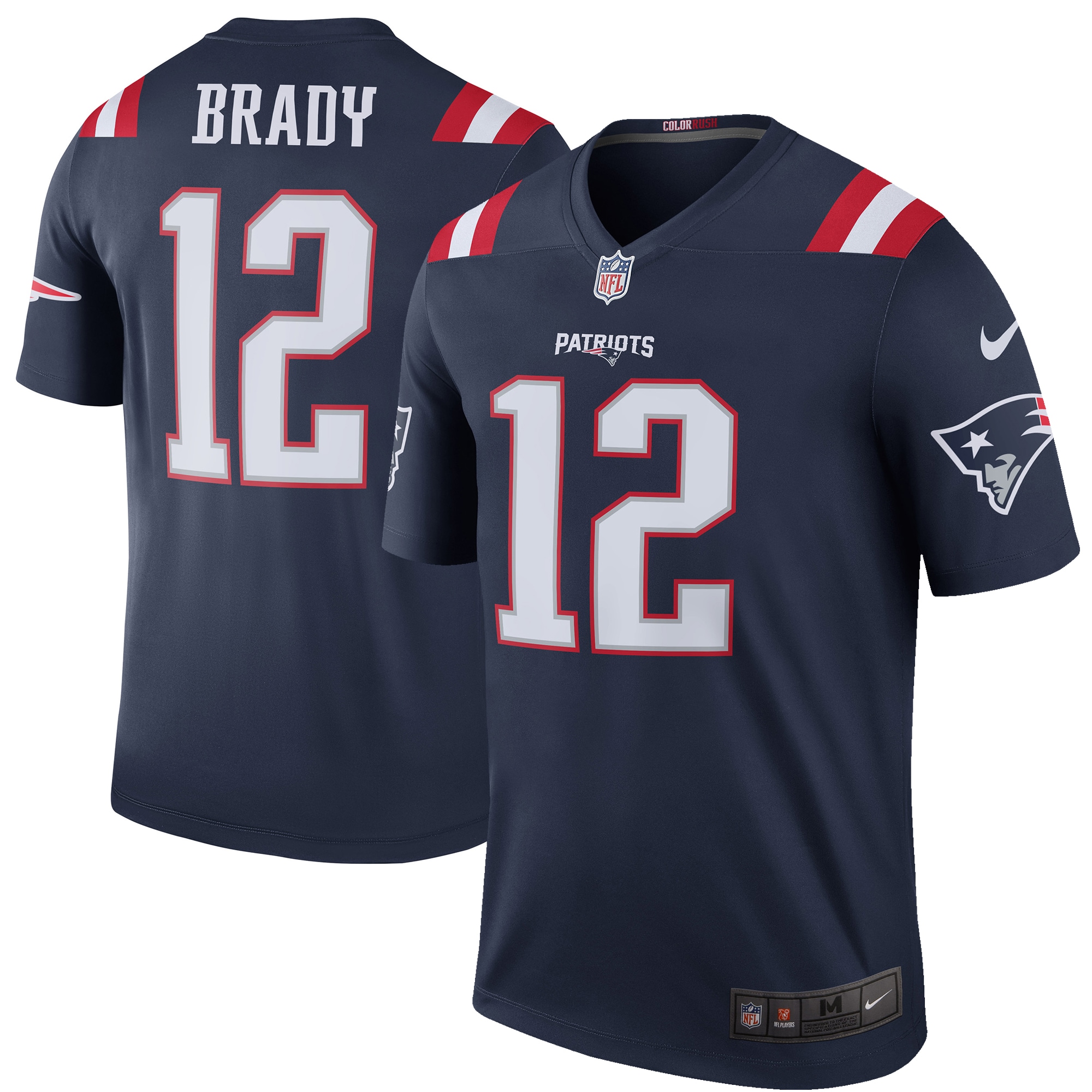 Nike Tom Brady New England Patriots Navy Color Rush Legend ...