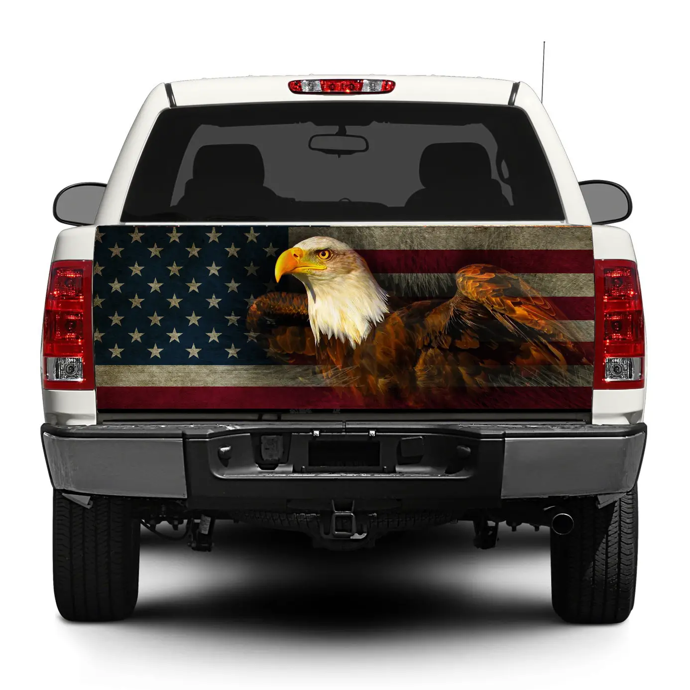 Patriotic American Flag Eagle Rear Window Decal Sticker Pick