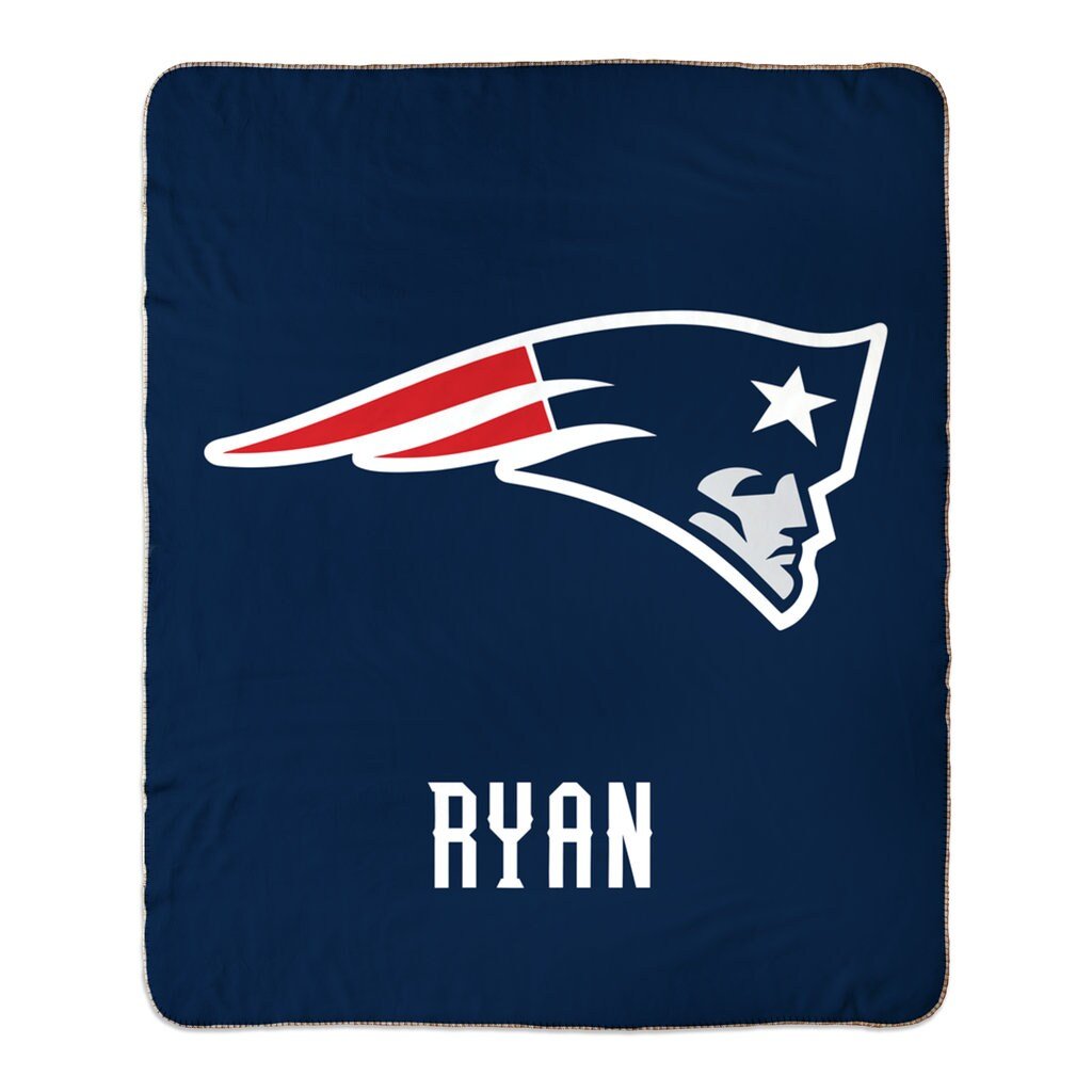 Personalized New England Patriots NFL Blanket Gifts for Him