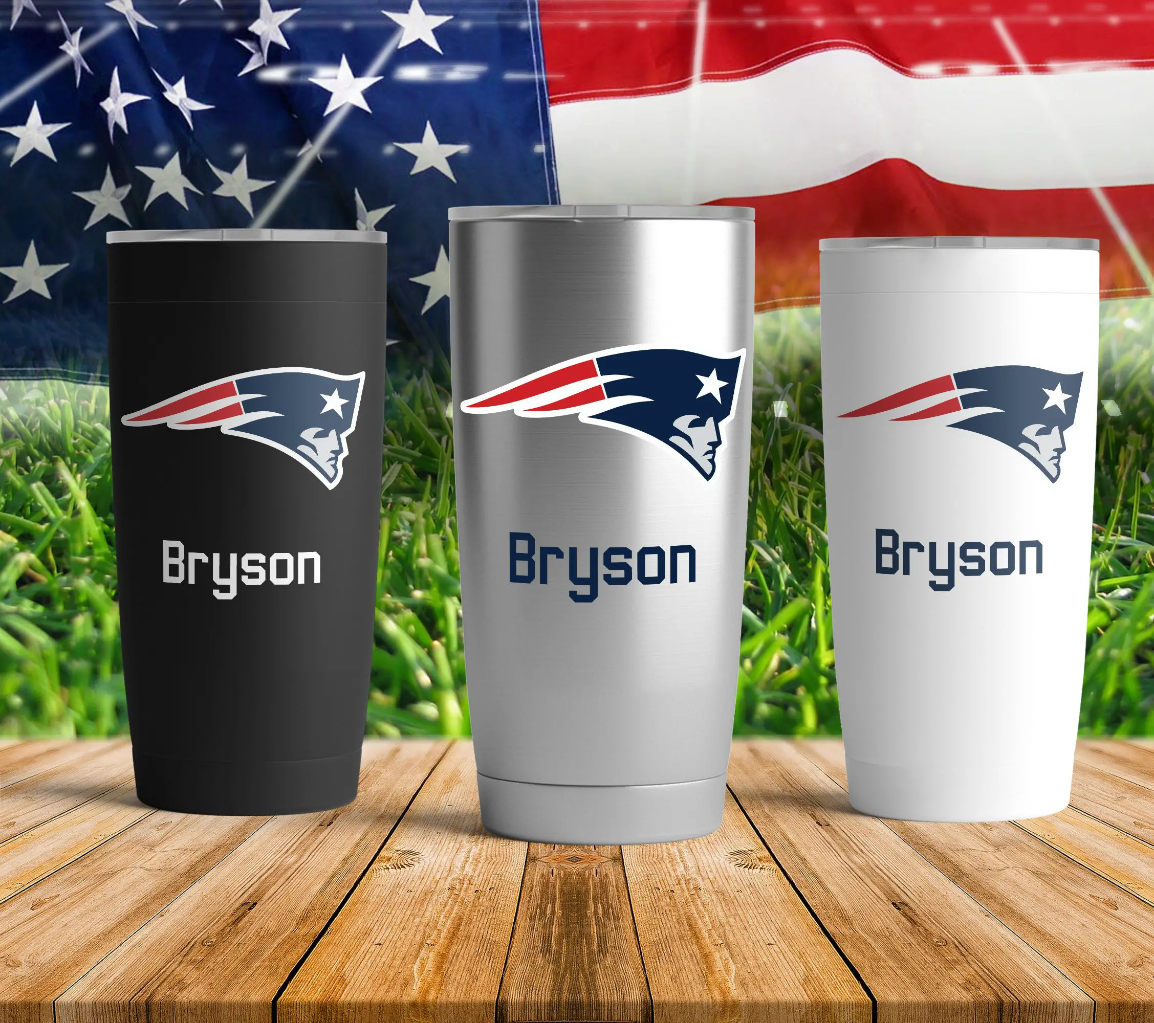 Personalized New England Patriots NFL Tumbler Stainless