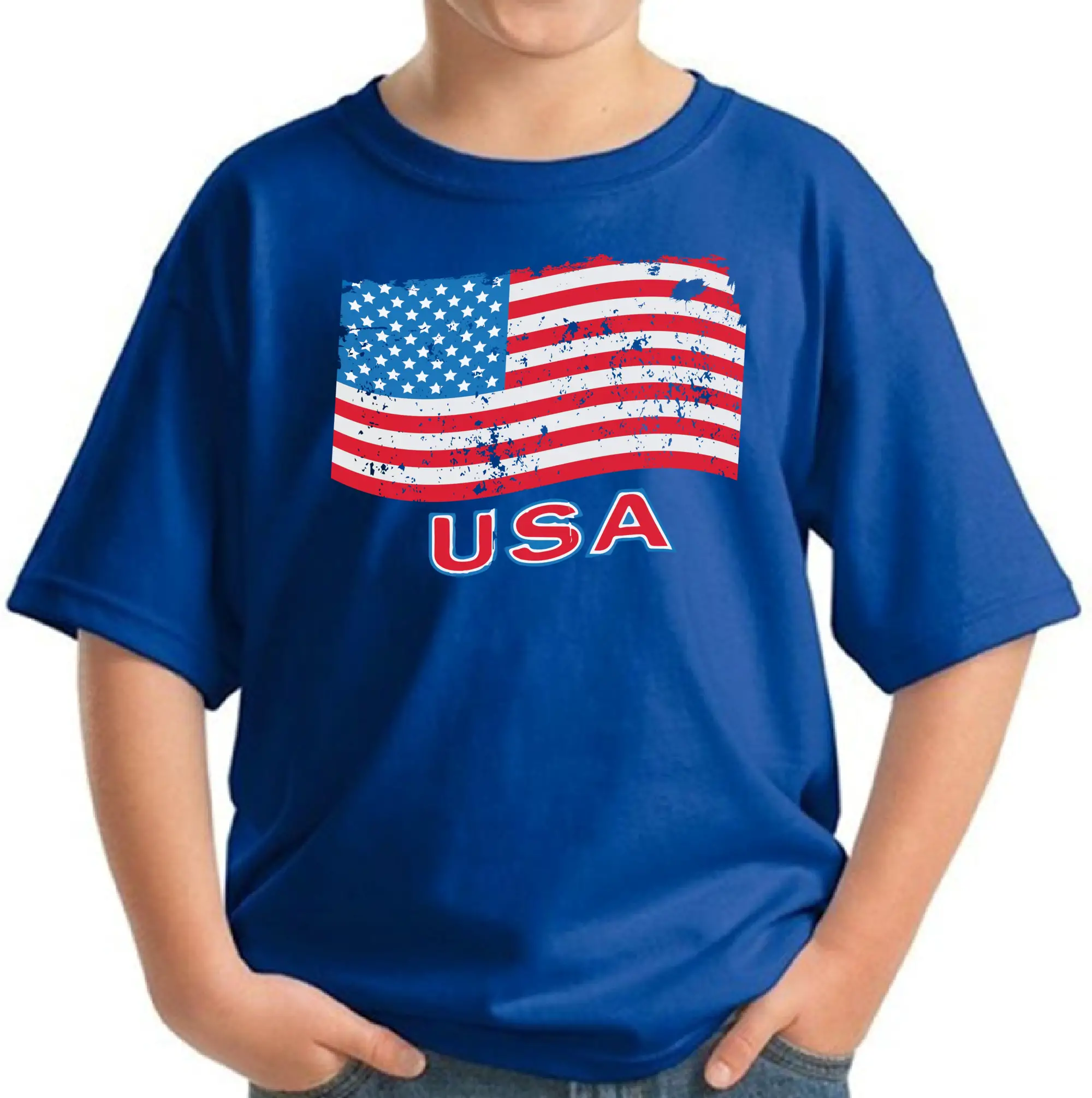 USA Flag Youth Kids T shirt Tops 4th of July Independence Day American ...