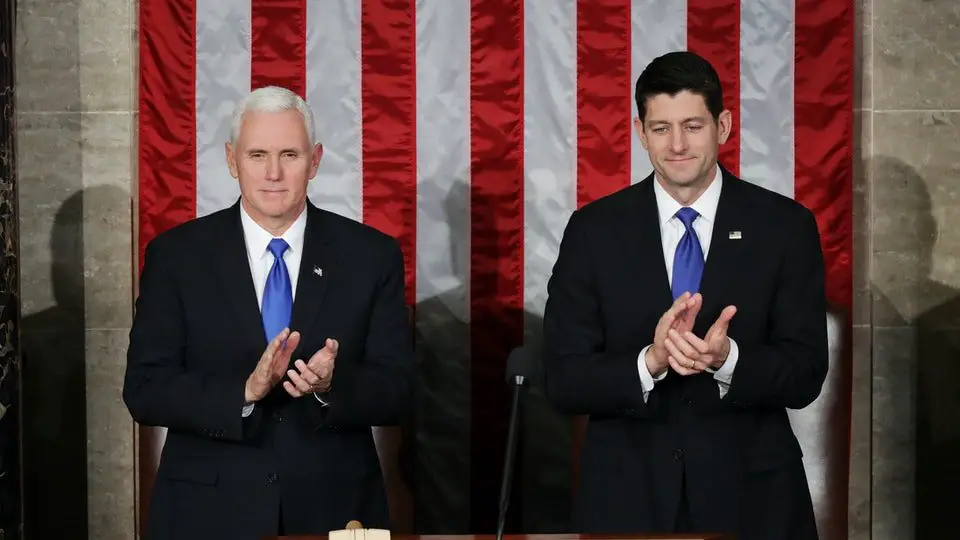 Why Are Mike Pence & Paul Ryan Wearing Blue Ties At Trump ...