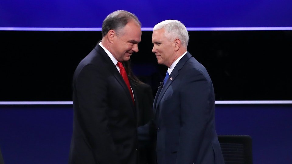 Why Is Tim Kaine Wearing A Red Tie & Mike Pence Wearing A ...