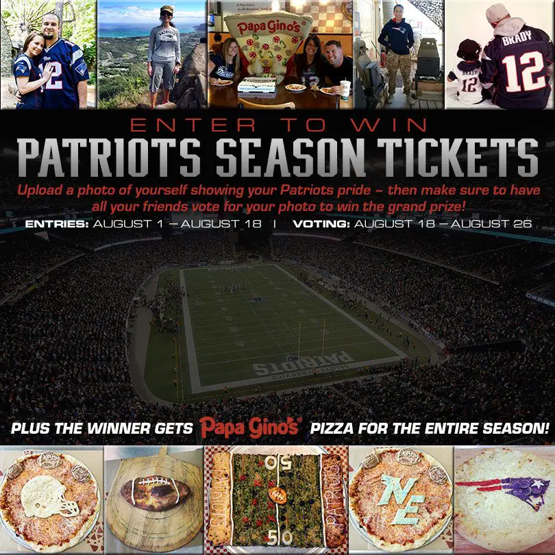 Win Patriots Season Tickets by uploading a photo of ...