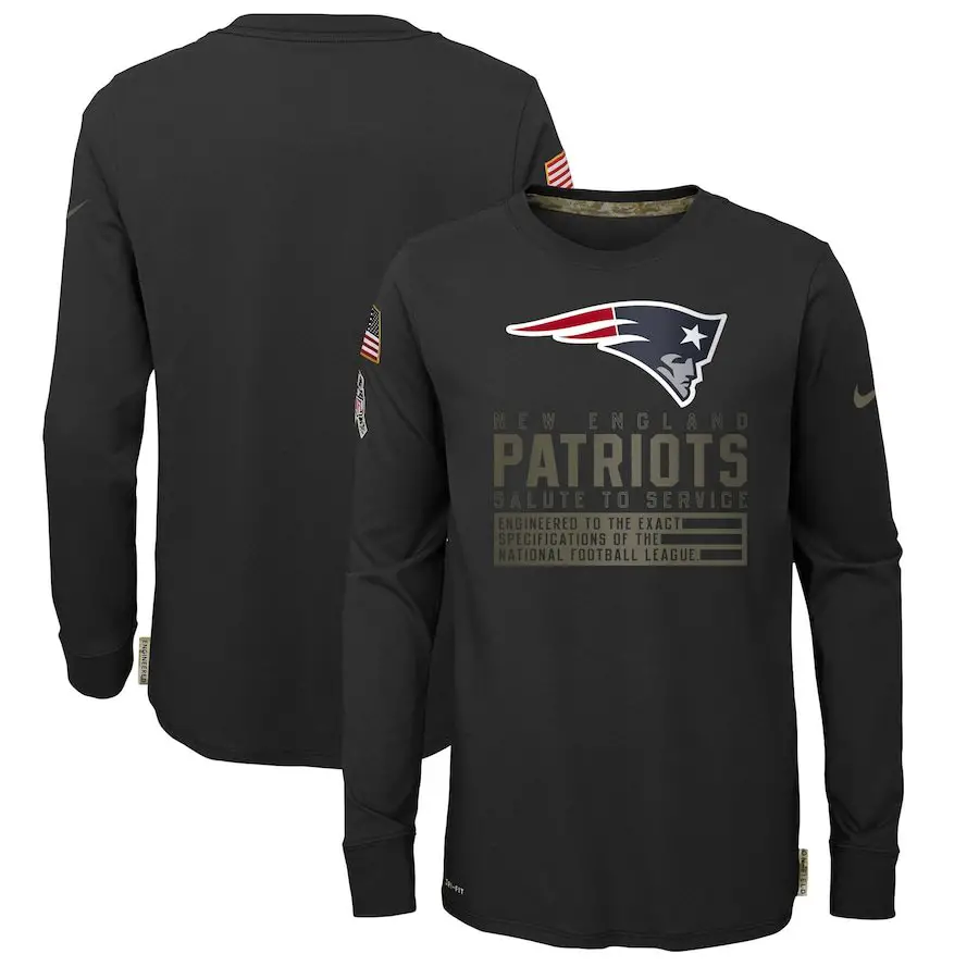 Youth Nike Black New England Patriots Salute to Service ...